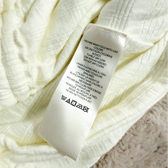 NWT ANTHROPOLOGIE Pilcro Ruched Ribbed Halter Top Cream Colored Size Small - Picture 5 of 8